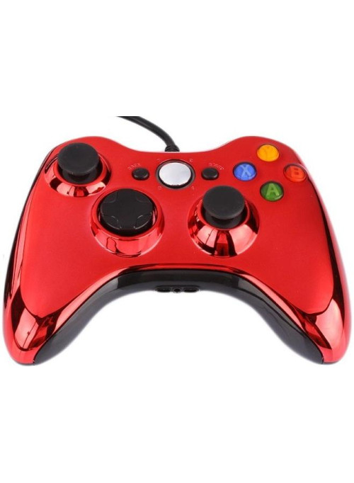 Геймпад проводной Controller Chrome Red (Хром Красный) (Xbox 360)